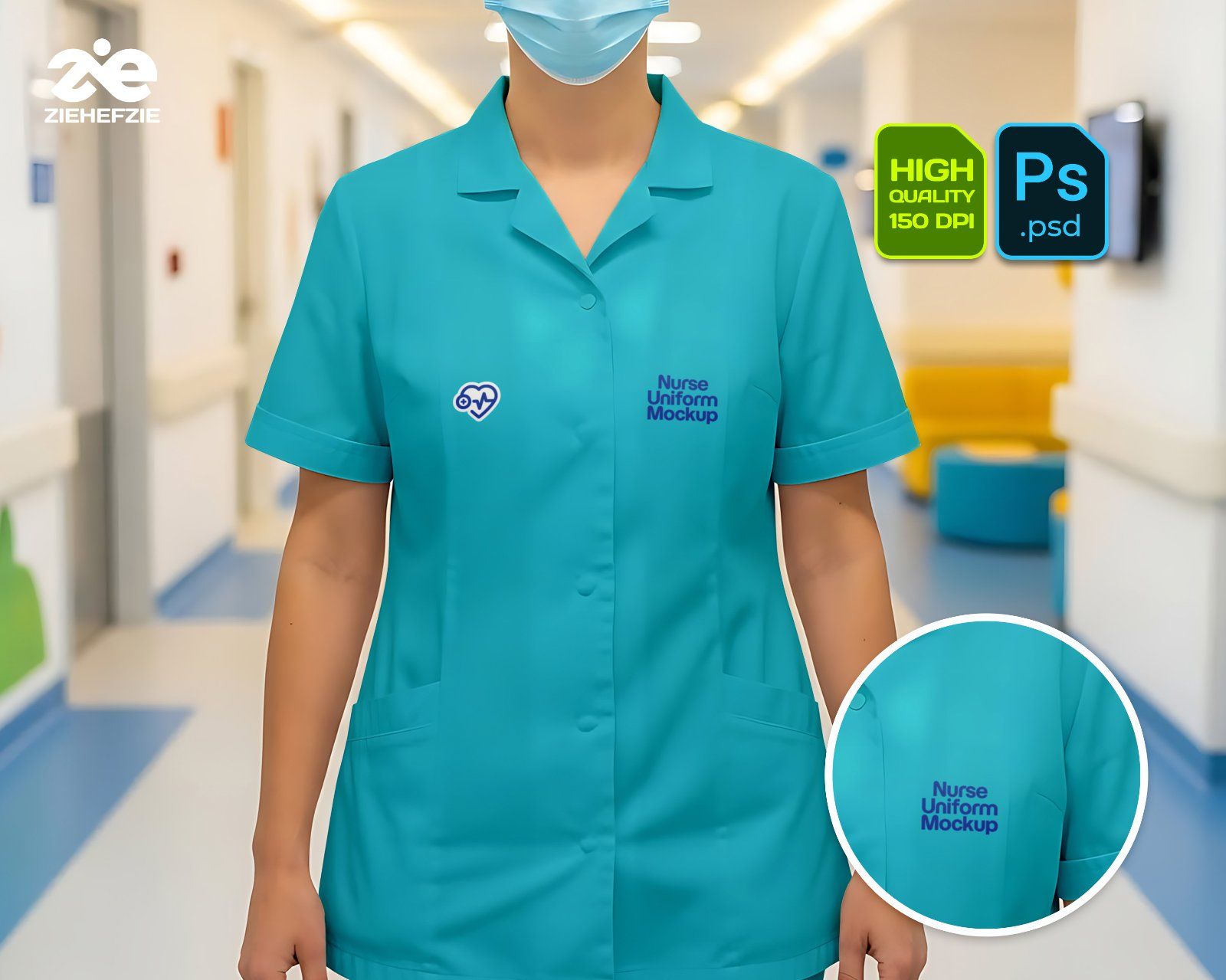 Hospital Mockup Bundle Vol.2 – Medical Branding PSD Pack (Ambulance, Nurse Uniform, Medicine Bottle,