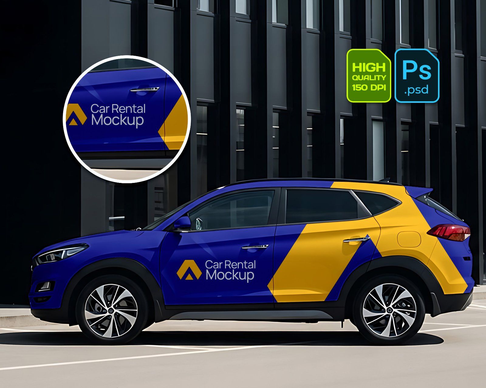 Premium Car Rental Branding Mockup