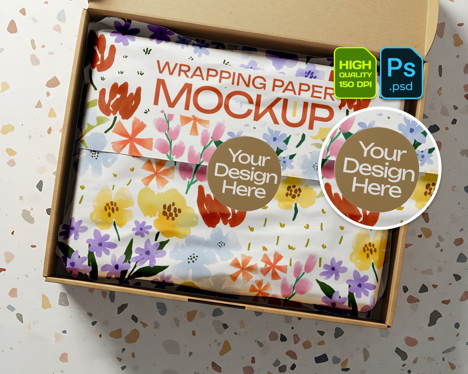 15 Premium Warpping Paper Mockup