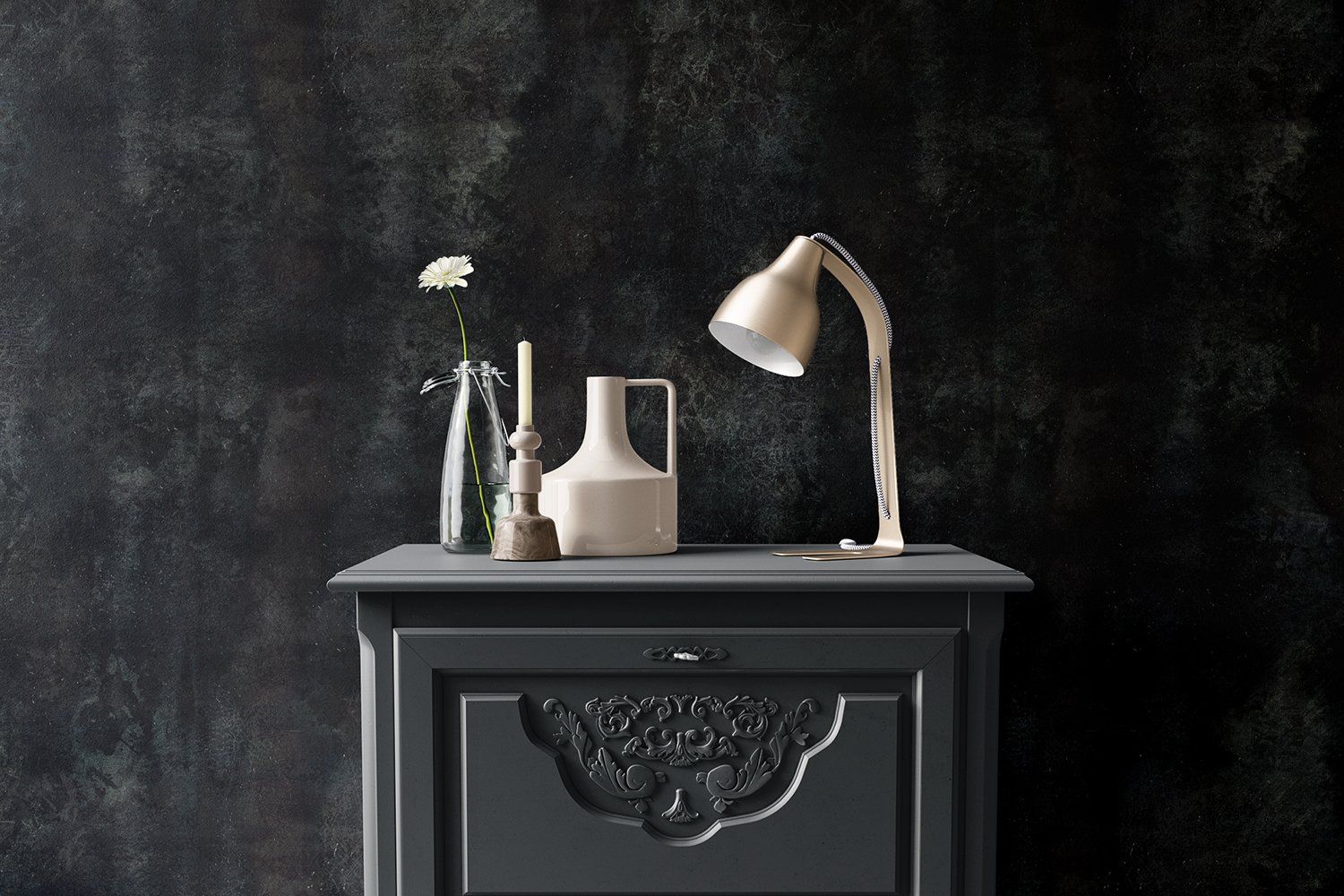 Black Concrete Seamless Pattern