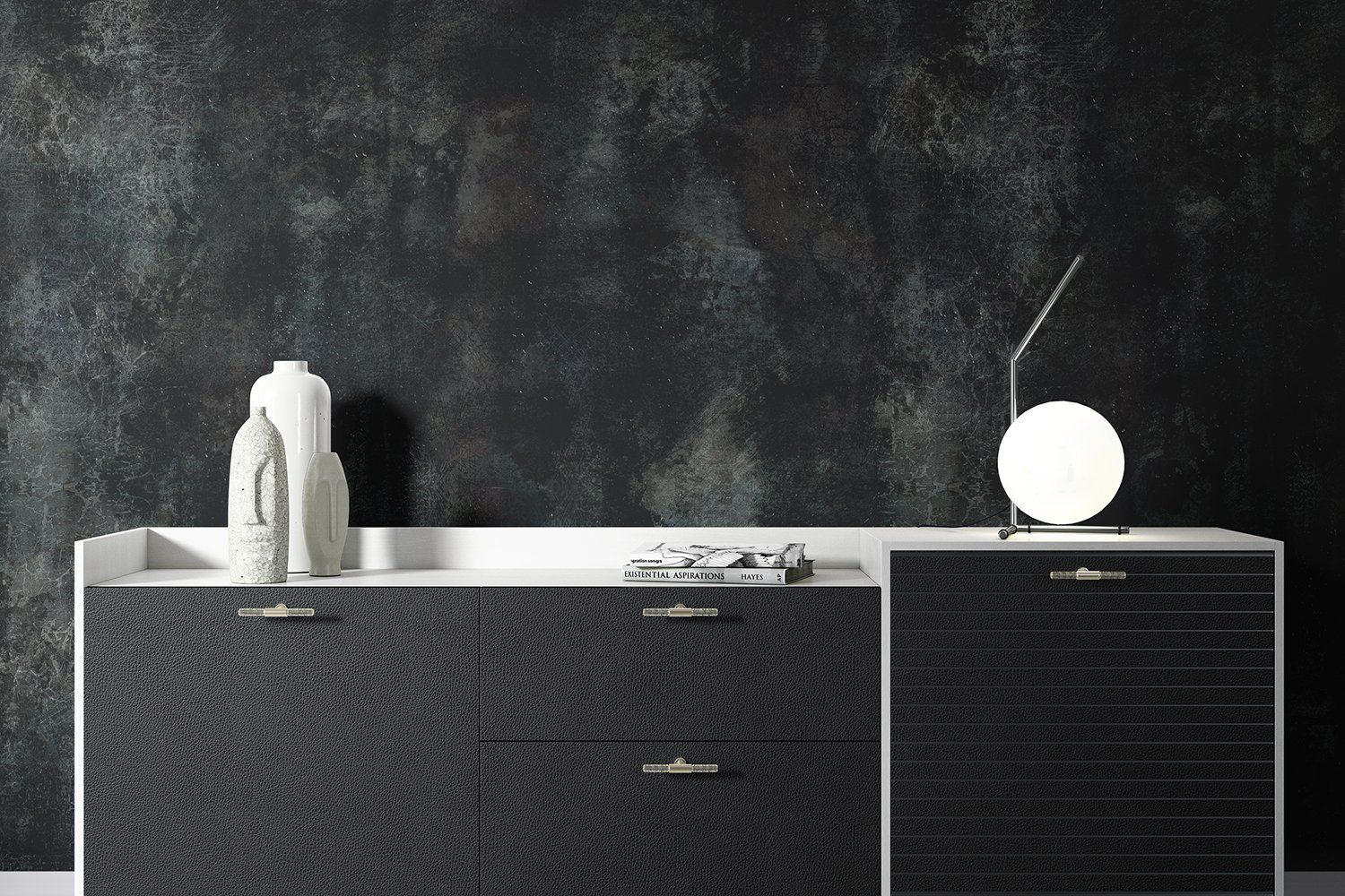 Black Concrete Seamless Pattern