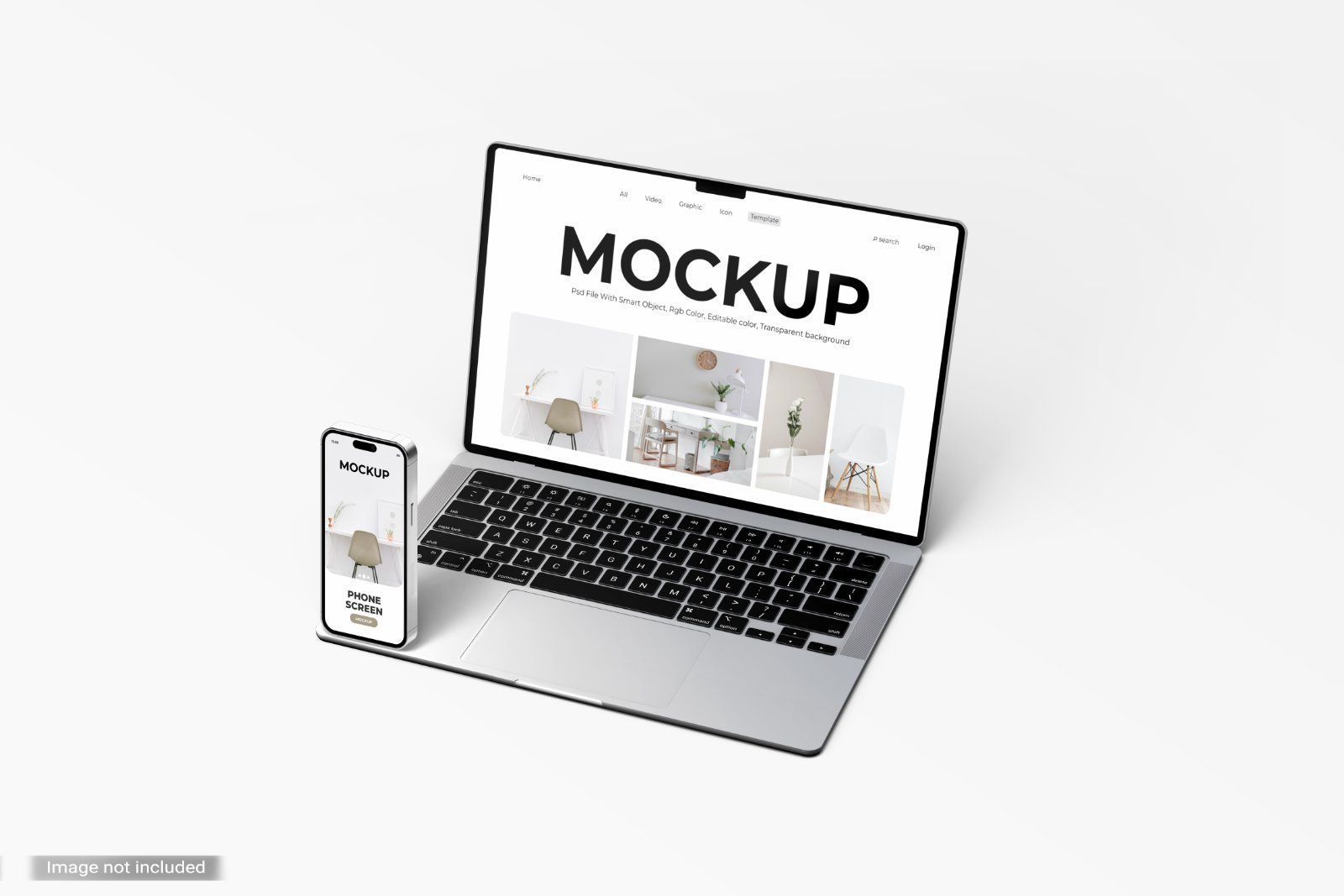 5 Laptop And Phone Mockups