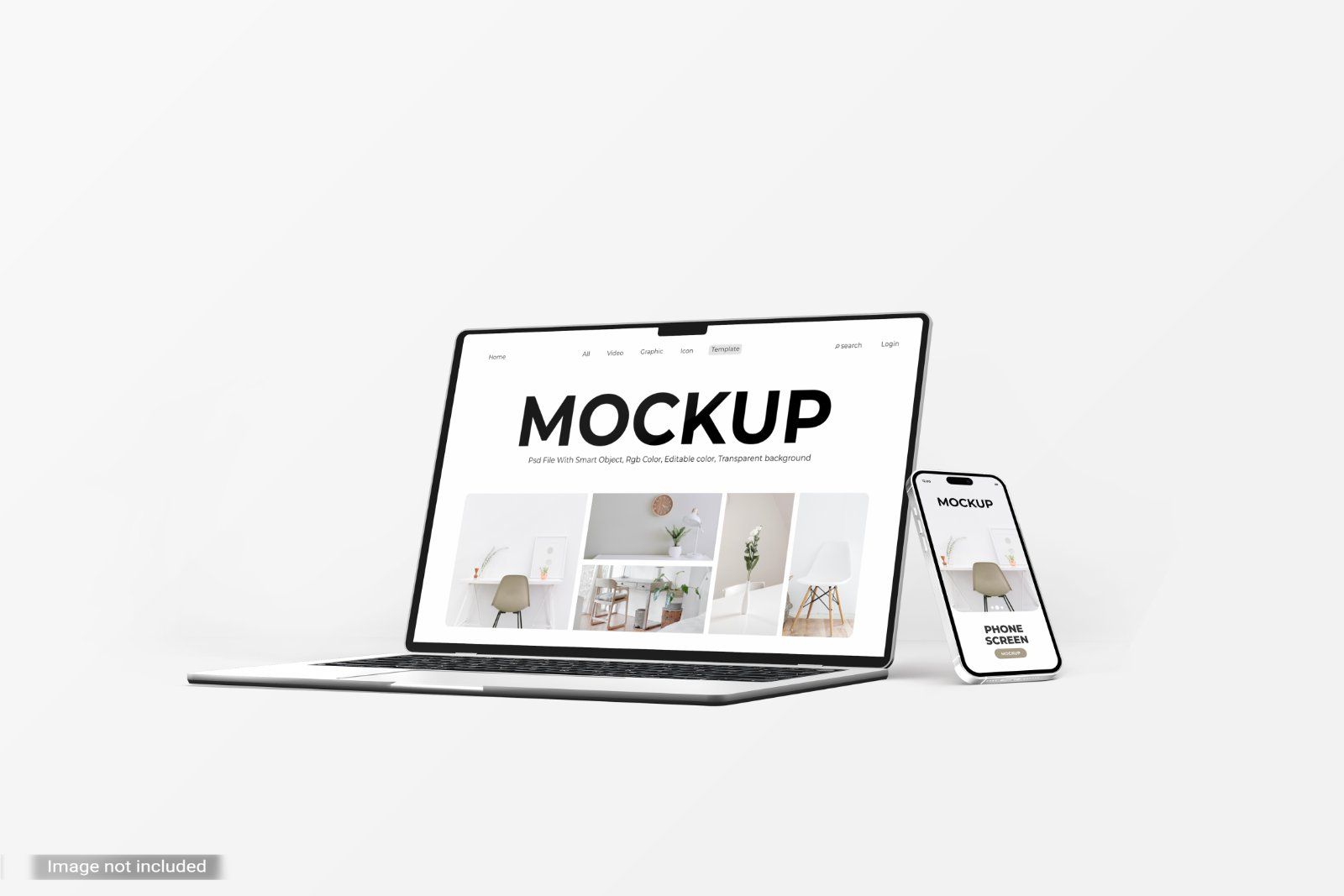 5 Laptop And Phone Mockups
