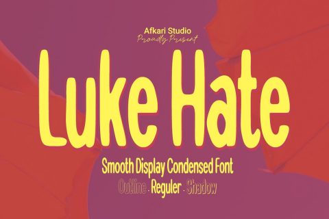 Luke Hate - Smooth Display Condensed Font