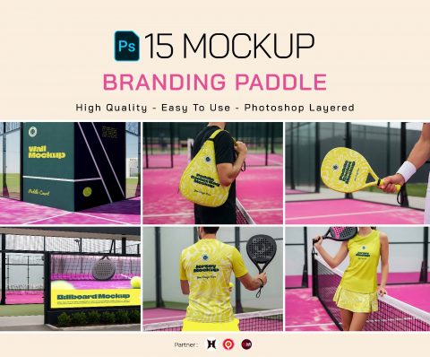 Premium Branding Pink Paddle Mockup
