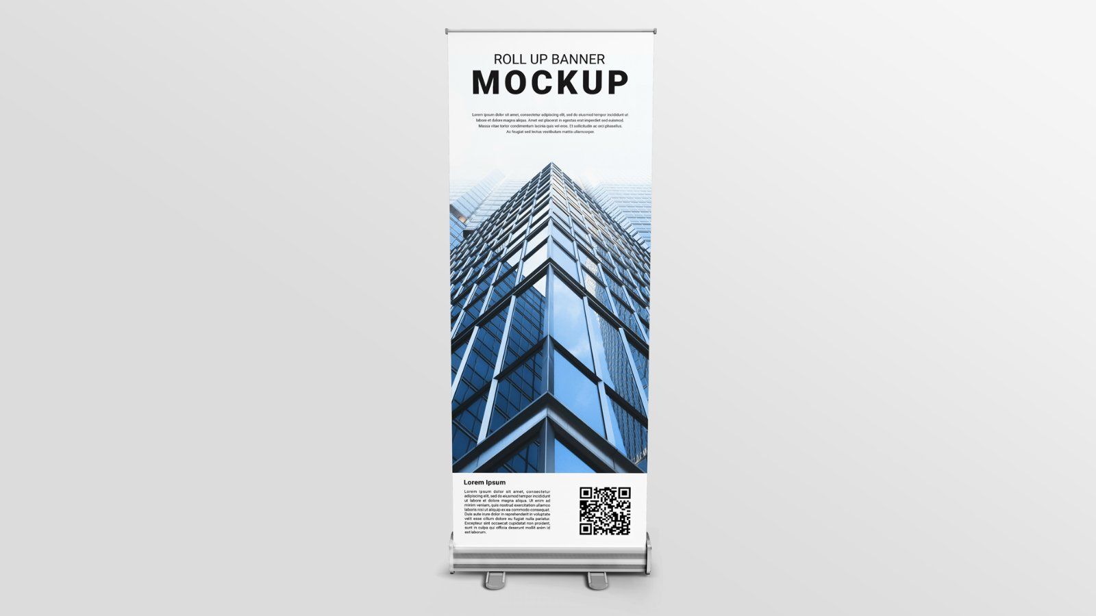 STANDING ROLL UP BANNER MOCKUP
