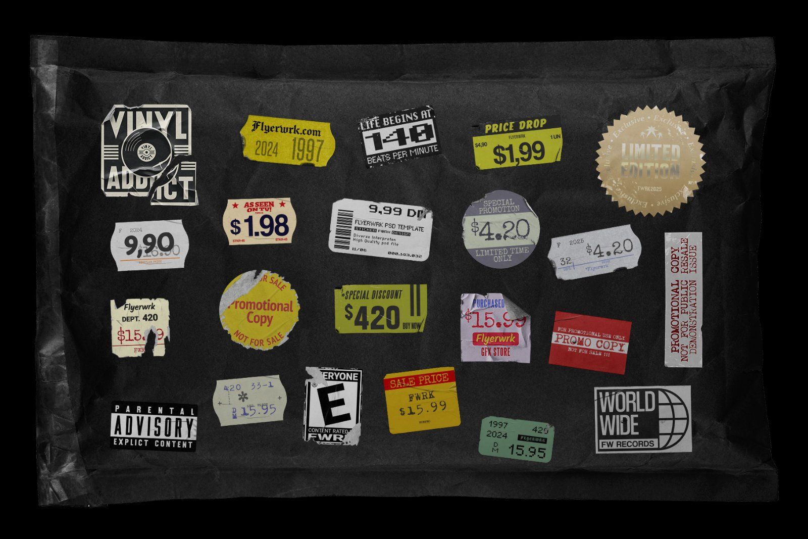 Peeled Paper Stickers