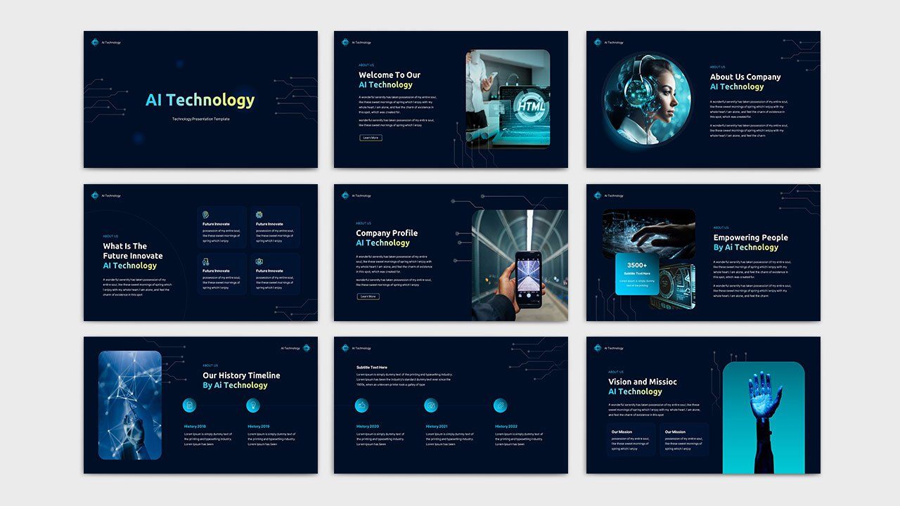 AI Technology PowerPoint Presentation Template