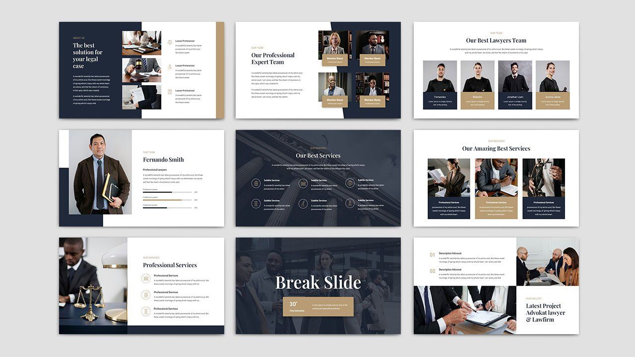 Advokat - Lawyer & Attorney PowerPoint Template