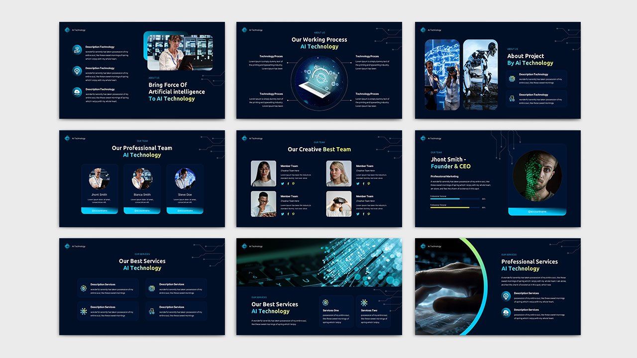 AI Technology PowerPoint Presentation Template