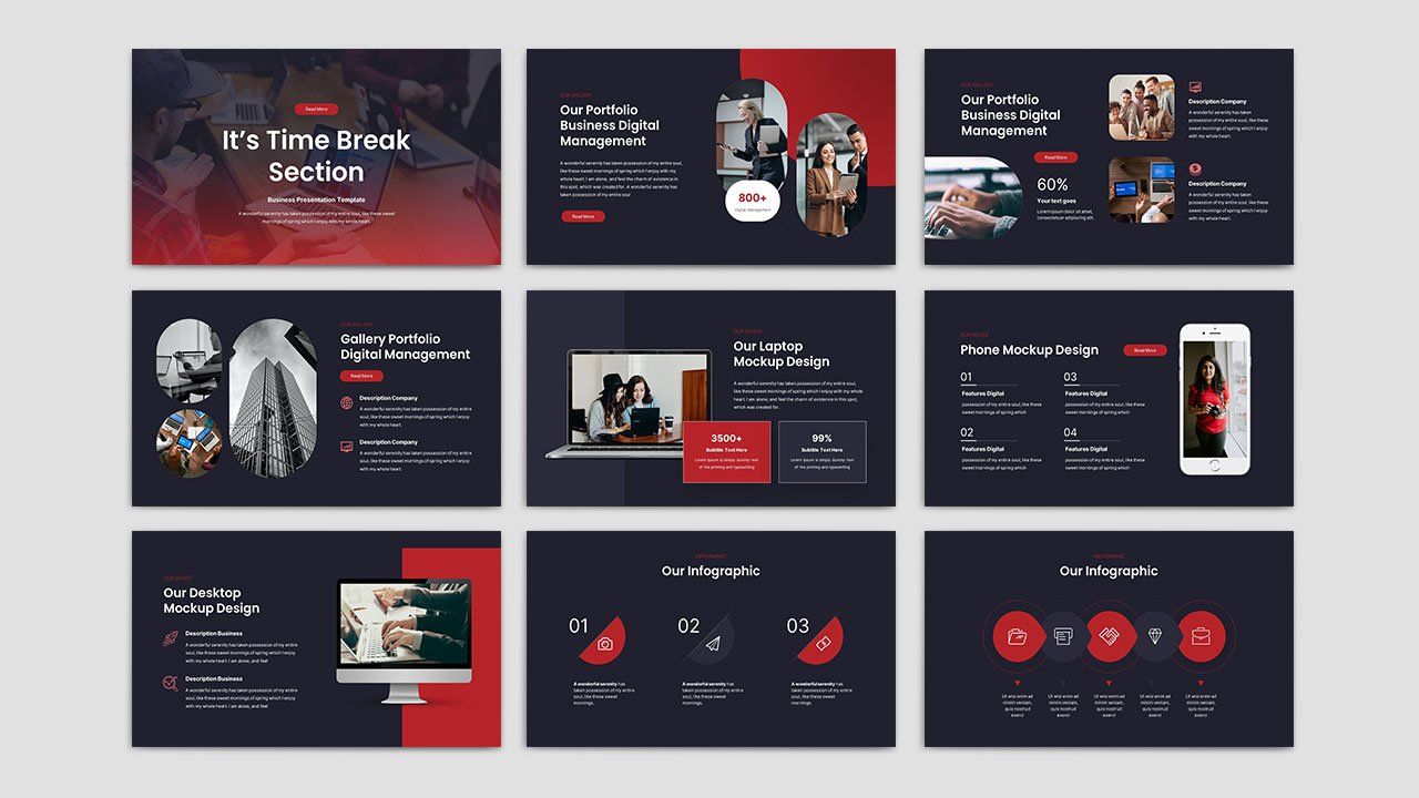 Digital Management - Business PowerPoint Template