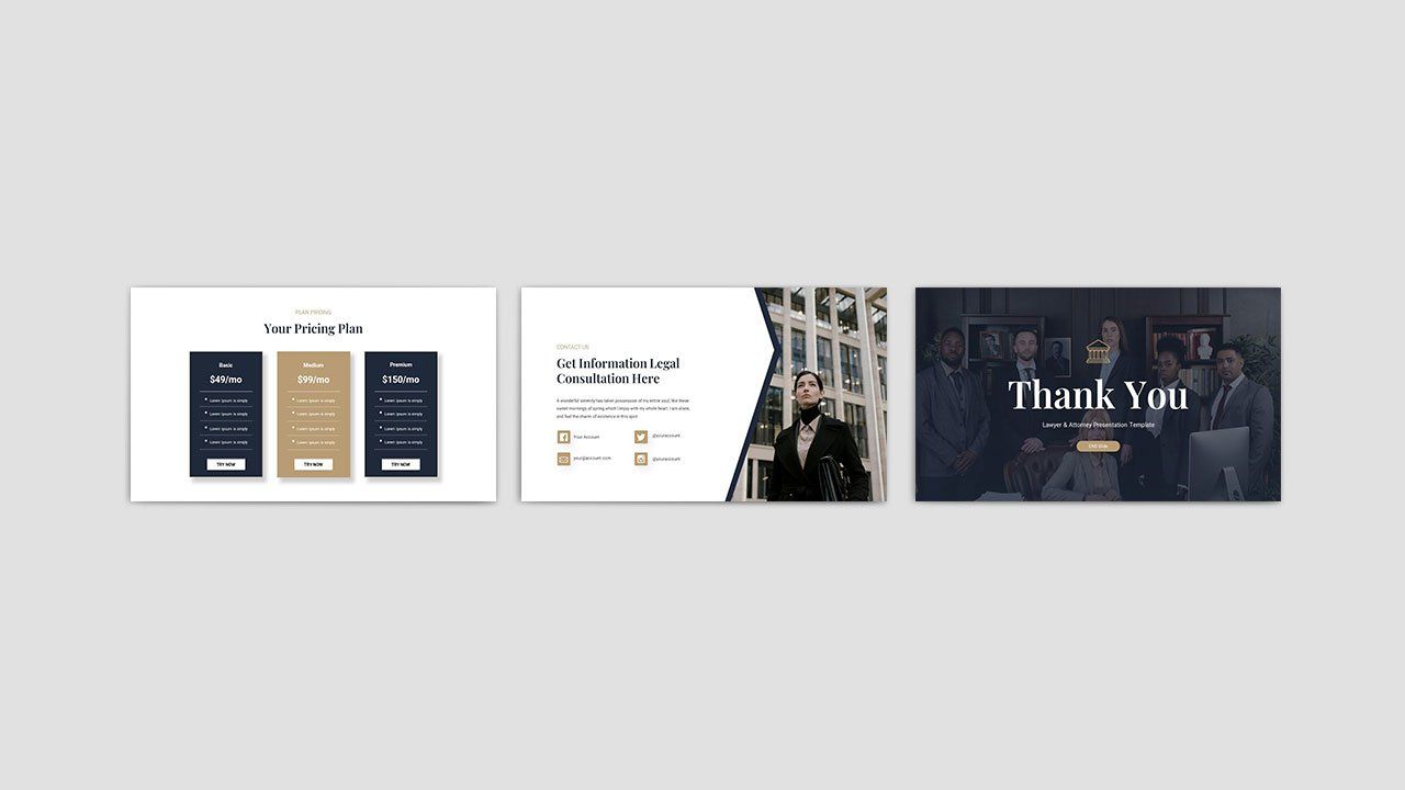 Advokat - Lawyer & Attorney PowerPoint Template