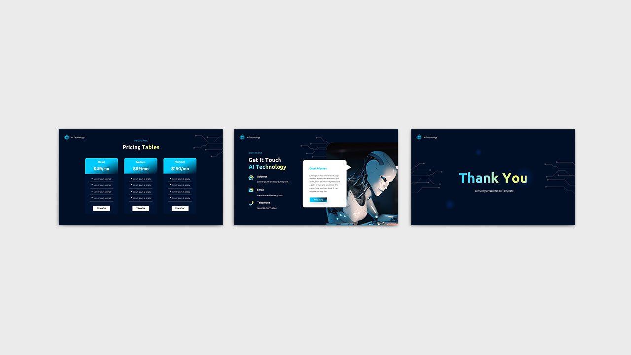 AI Technology PowerPoint Presentation Template