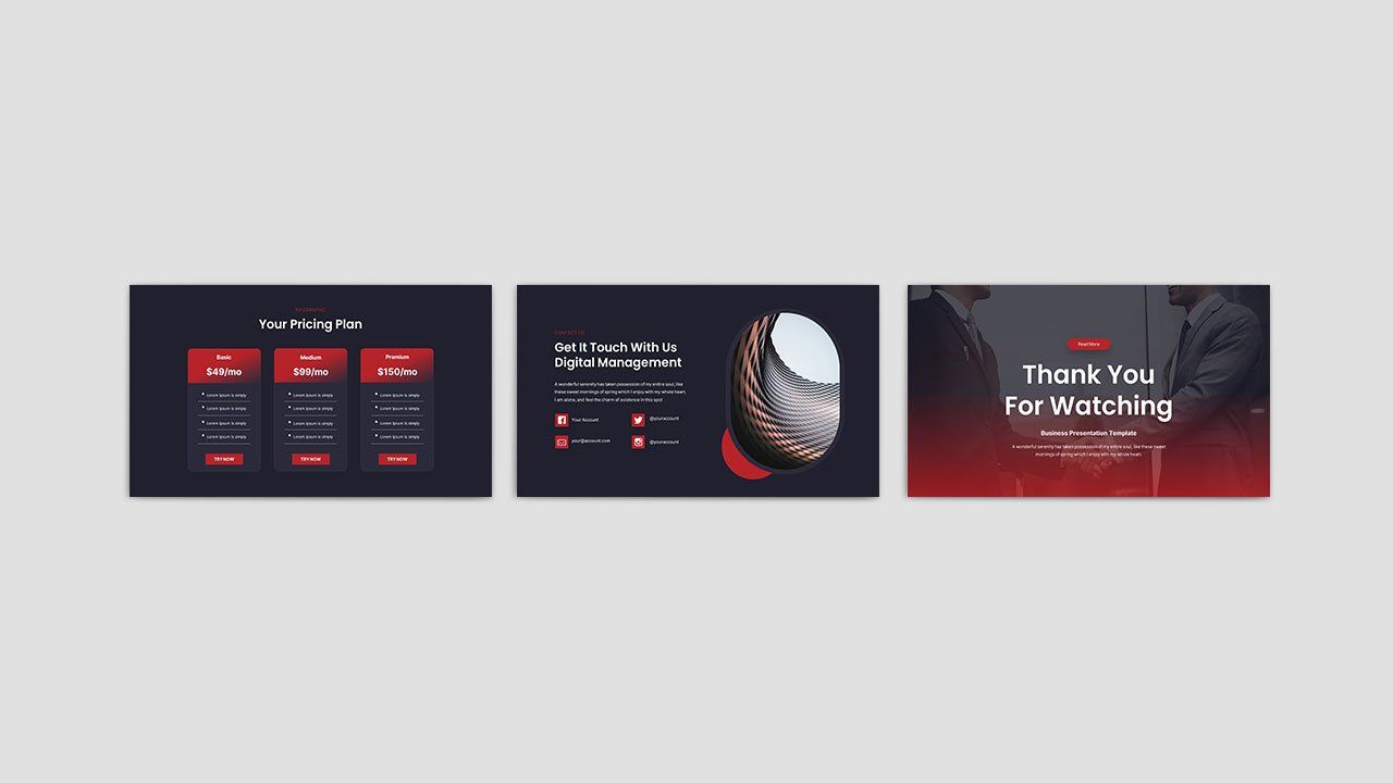 Digital Management - Business PowerPoint Template