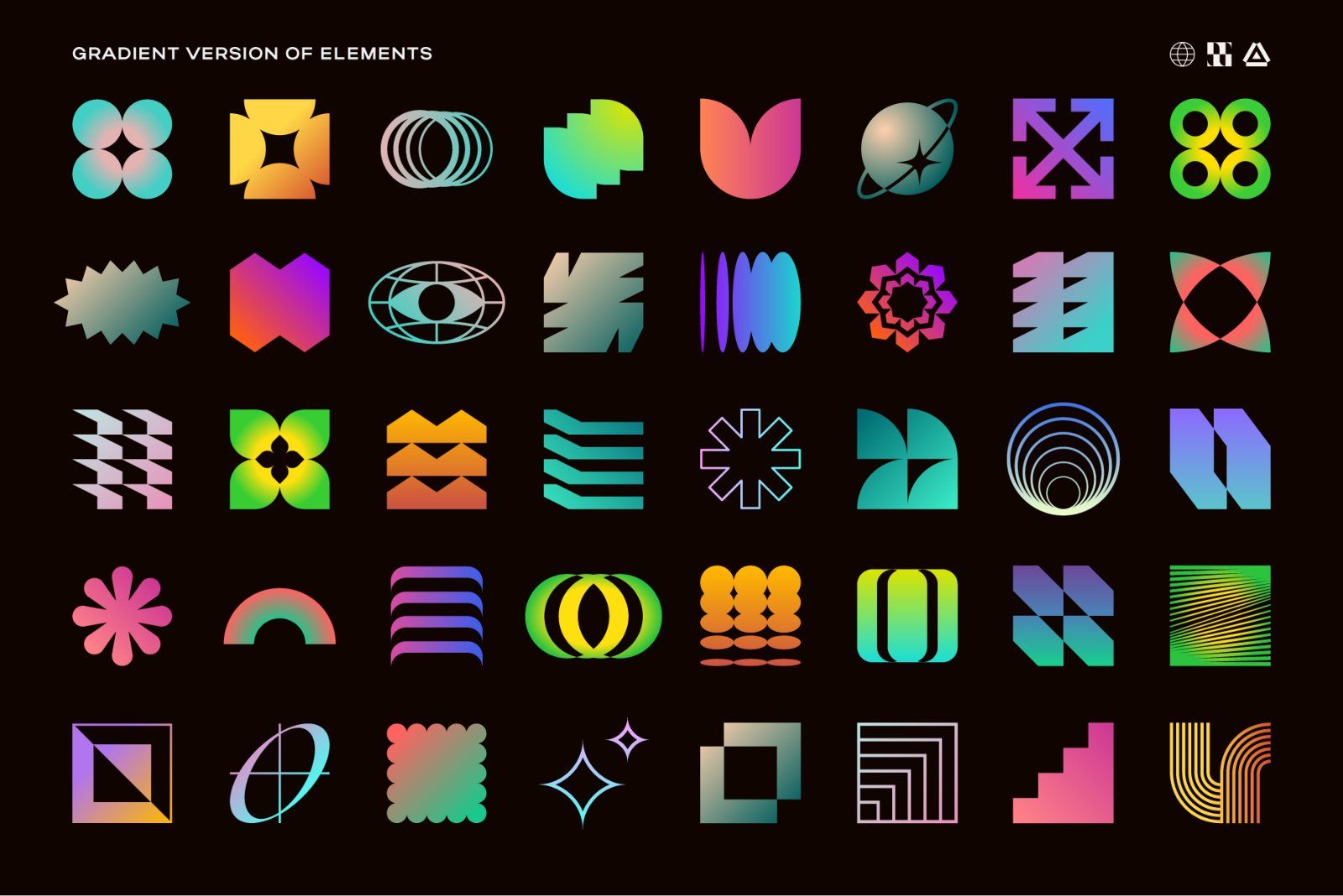 275 Modern Geometric Vector Elements