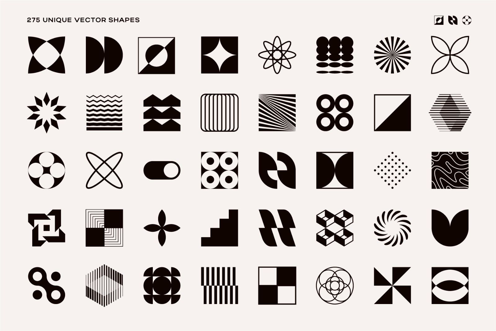 275 Modern Geometric Vector Elements