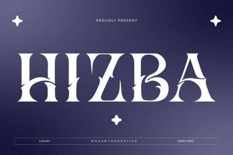 Hizba – Luxury Ornamental Serif Font