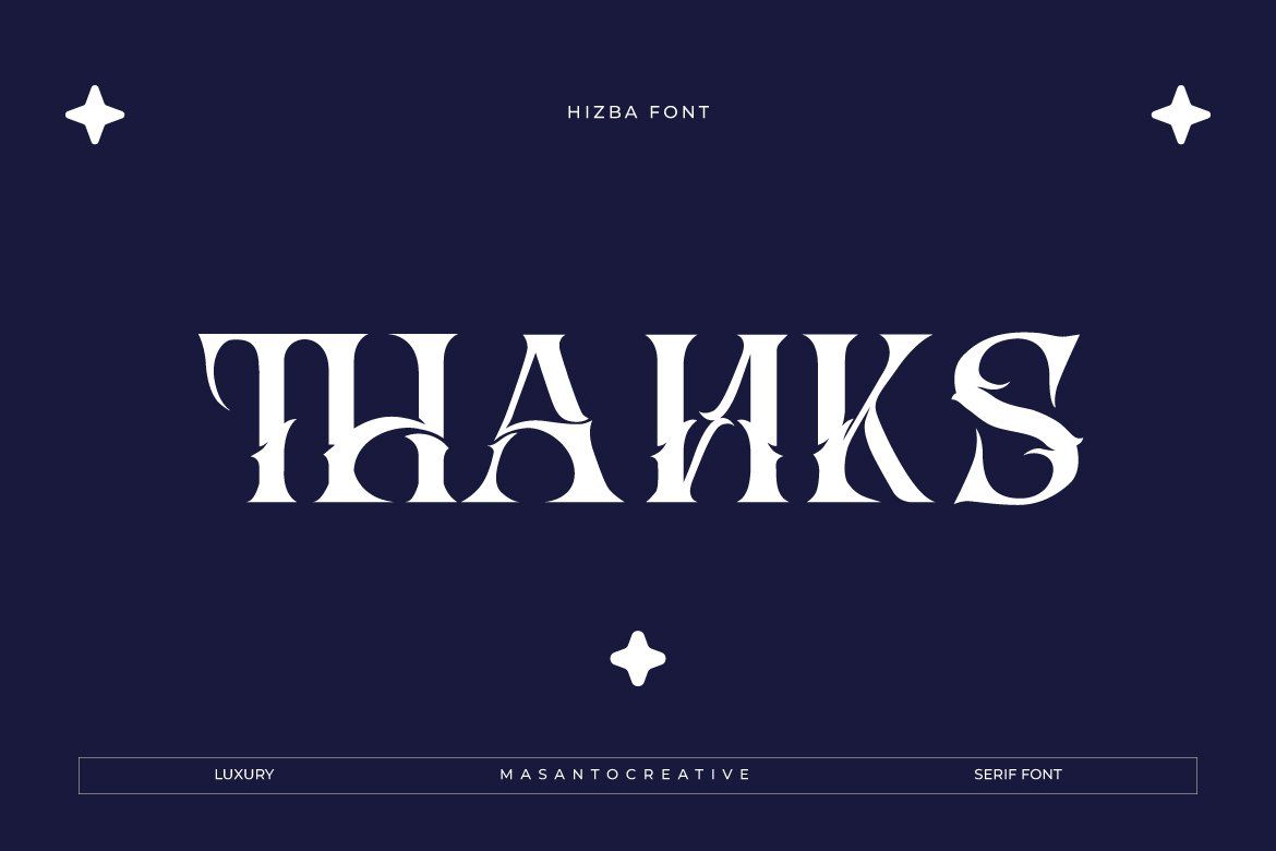 Hizba – Luxury Ornamental Serif Font
