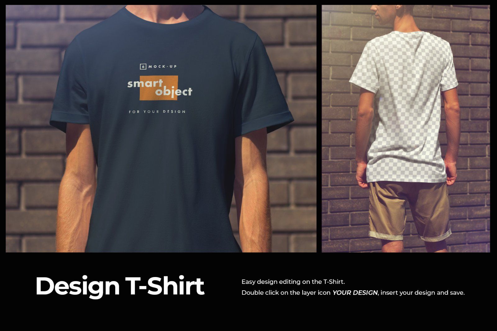 6 Mockups of an Elongated T-shirt on a Young Guy. Urban style