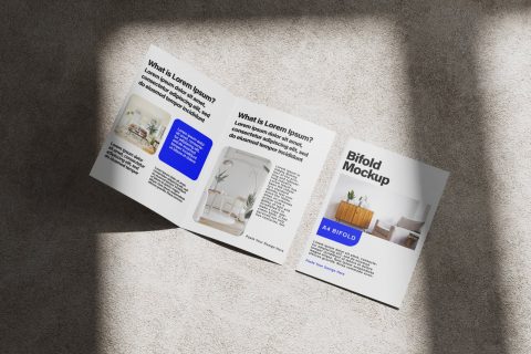 A4 Bifold Mockup