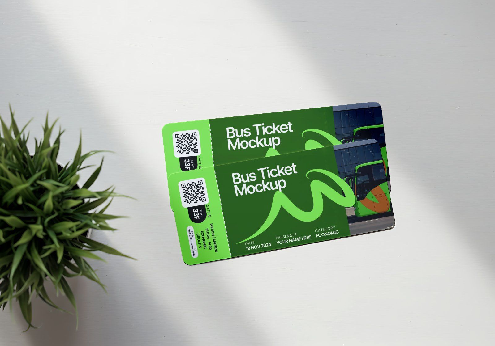 Premium Travel Bus Mockup