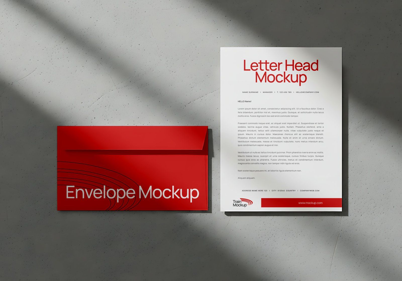 Premium Train Transportation Mockup