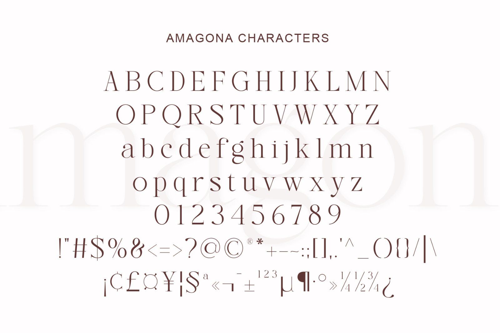 Amagona - Clean Modern Serif Font