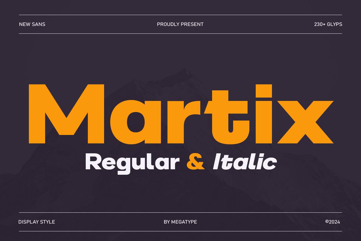 Martix Sans Serif Font
