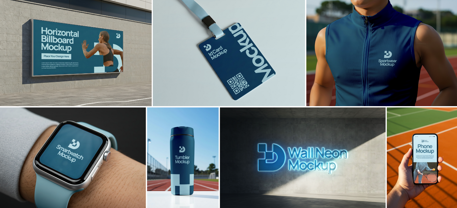 Premium Sport Branding Mockup - 15 PSD Template for Sport Brand