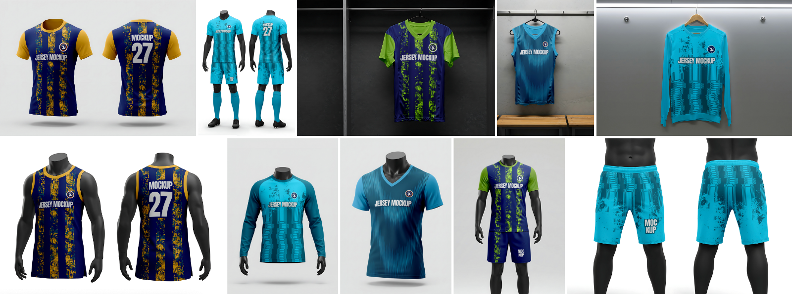 10 Premium Jersey Mockup Collection