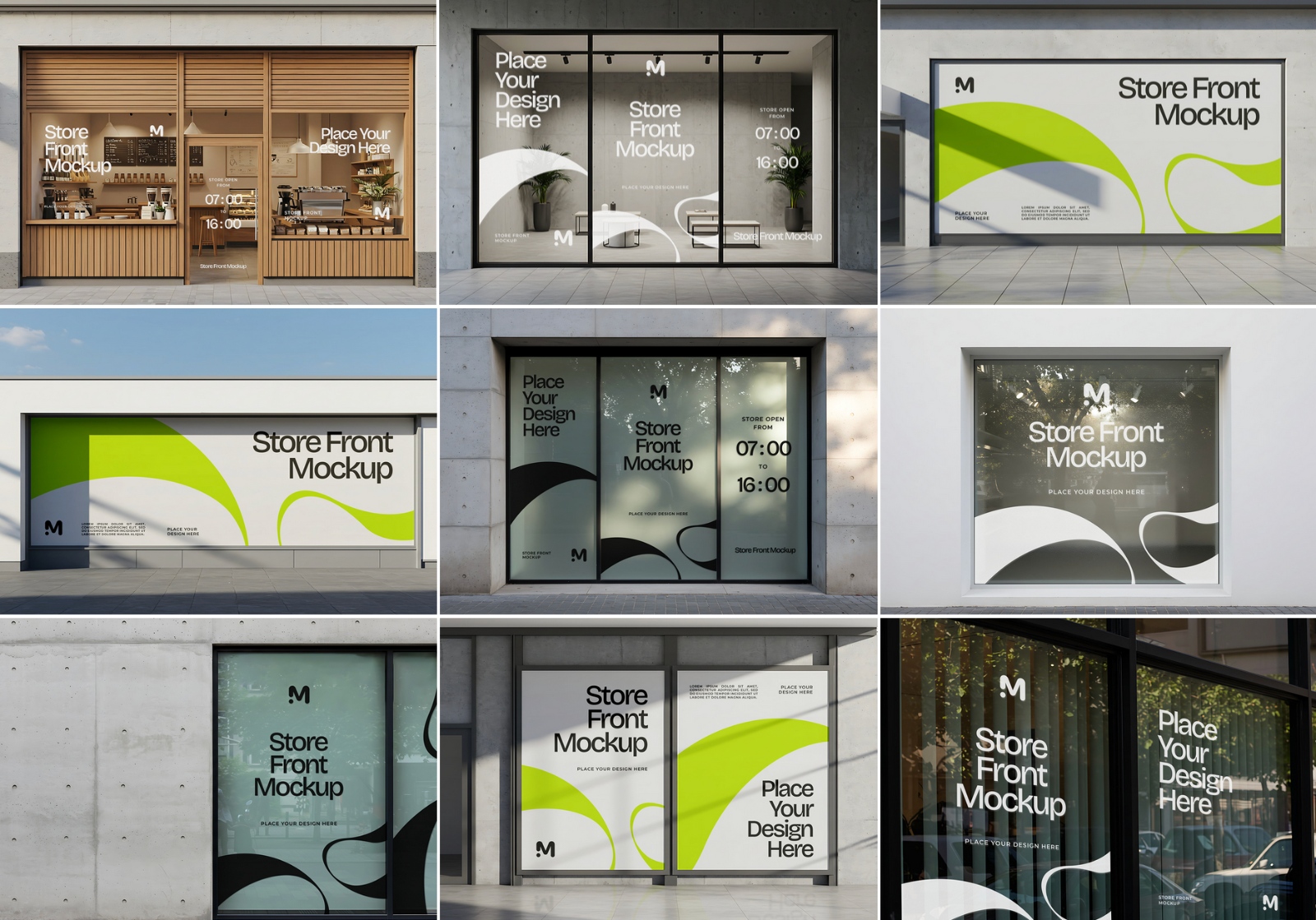 15 Premium Store Front Mockup Collection