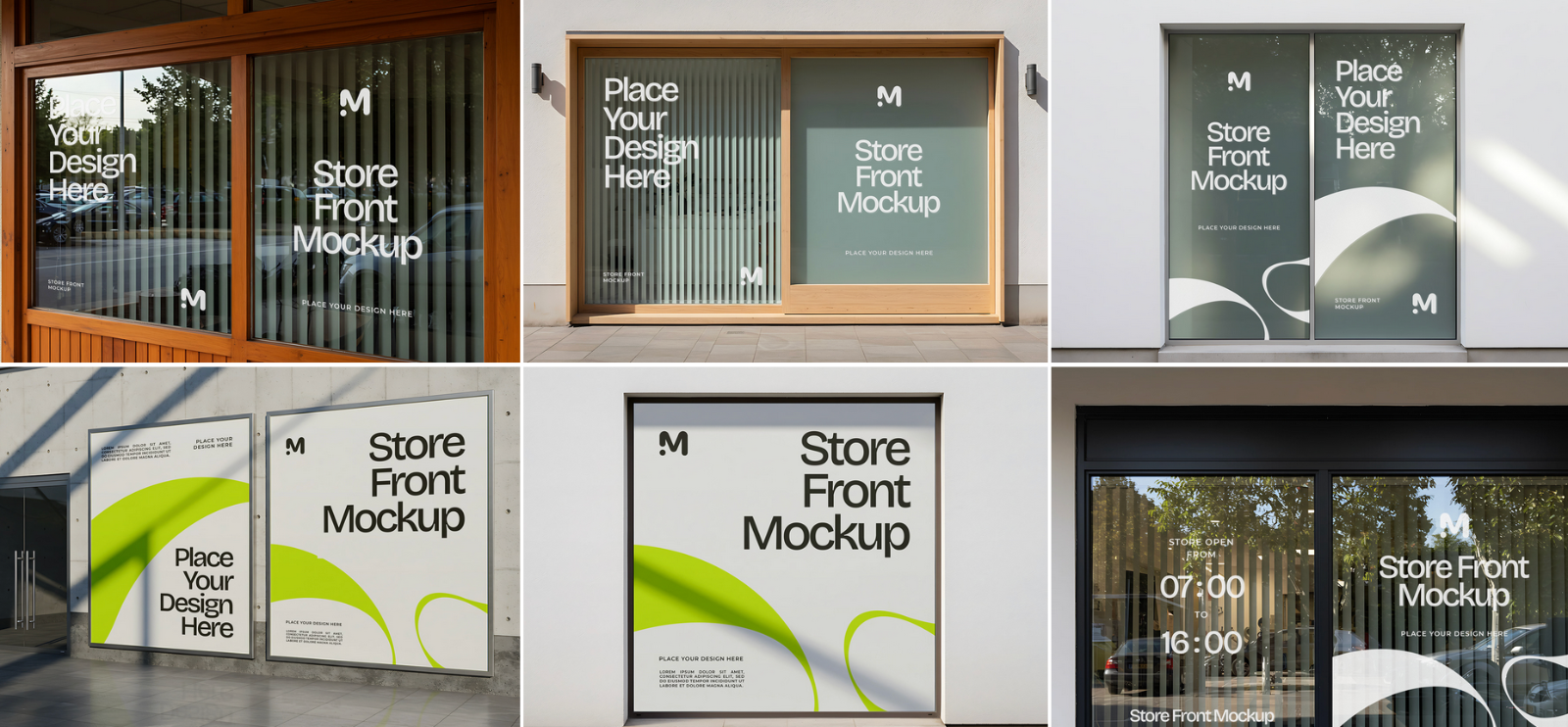 15 Premium Store Front Mockup Collection