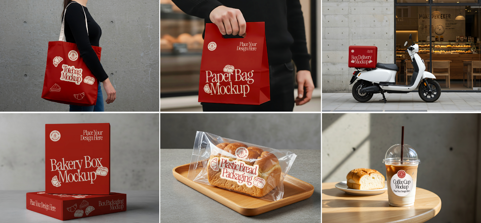 15 Premium Bread and coffee Store Mockup Collection