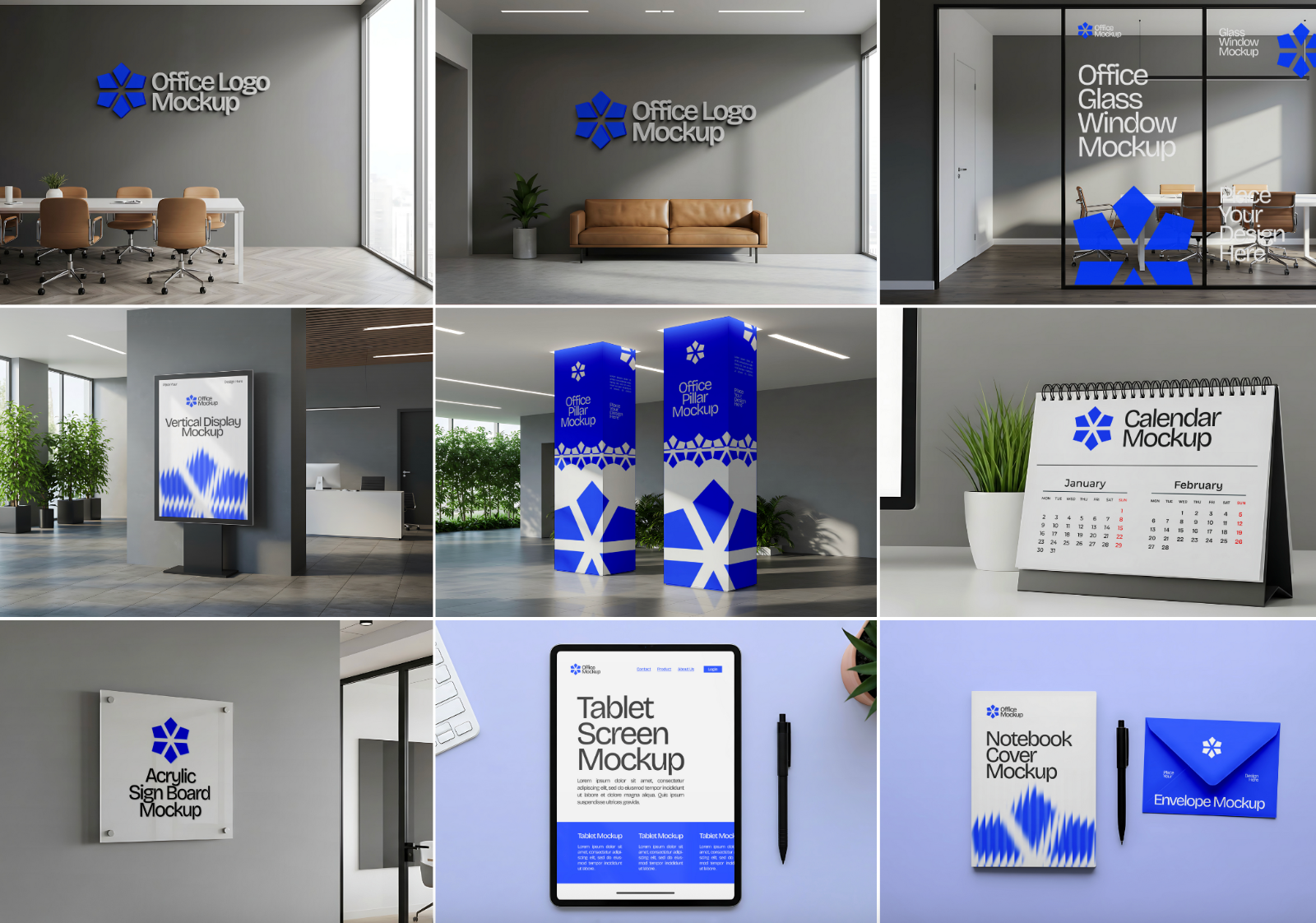 15 Premium Office Branding Mockup