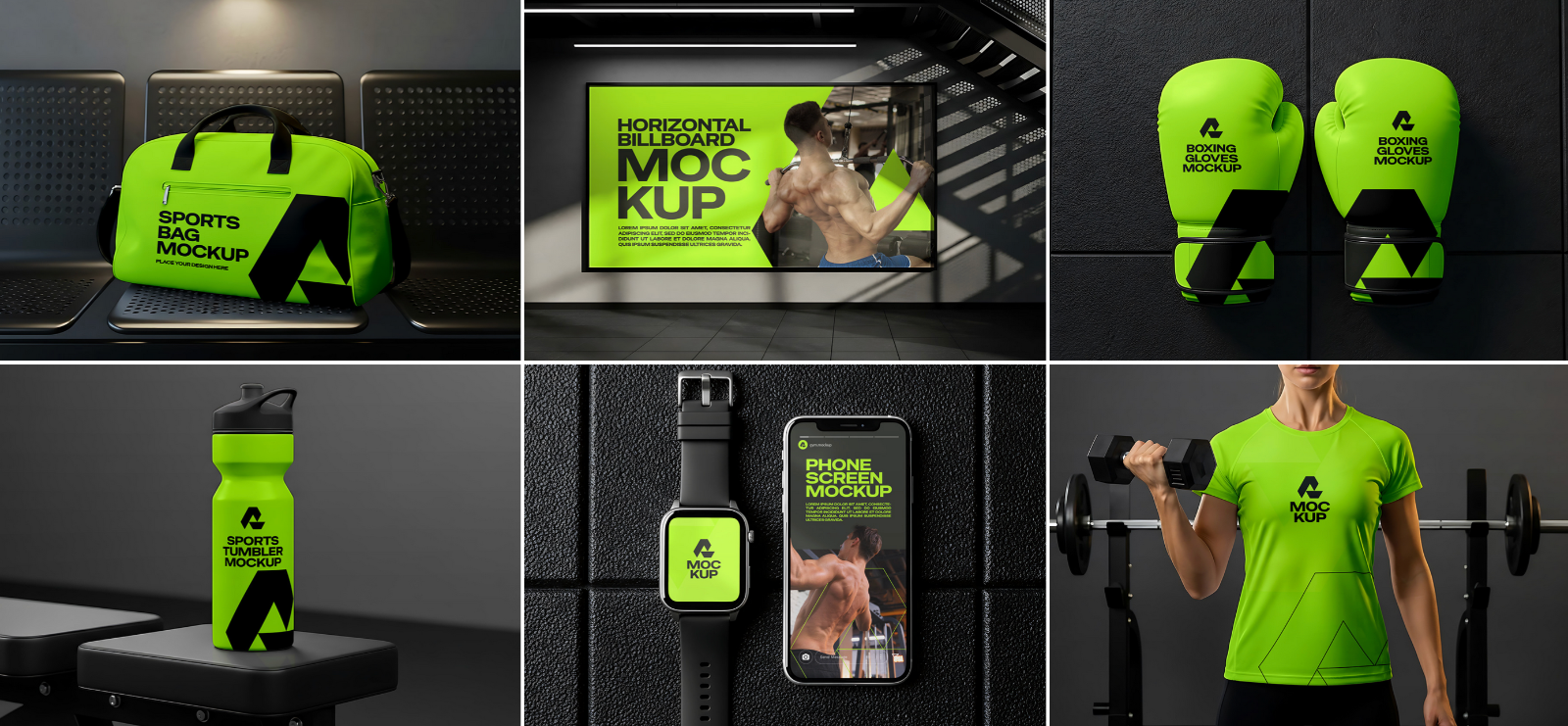 Premium Gym Branding Mockup Bundle
