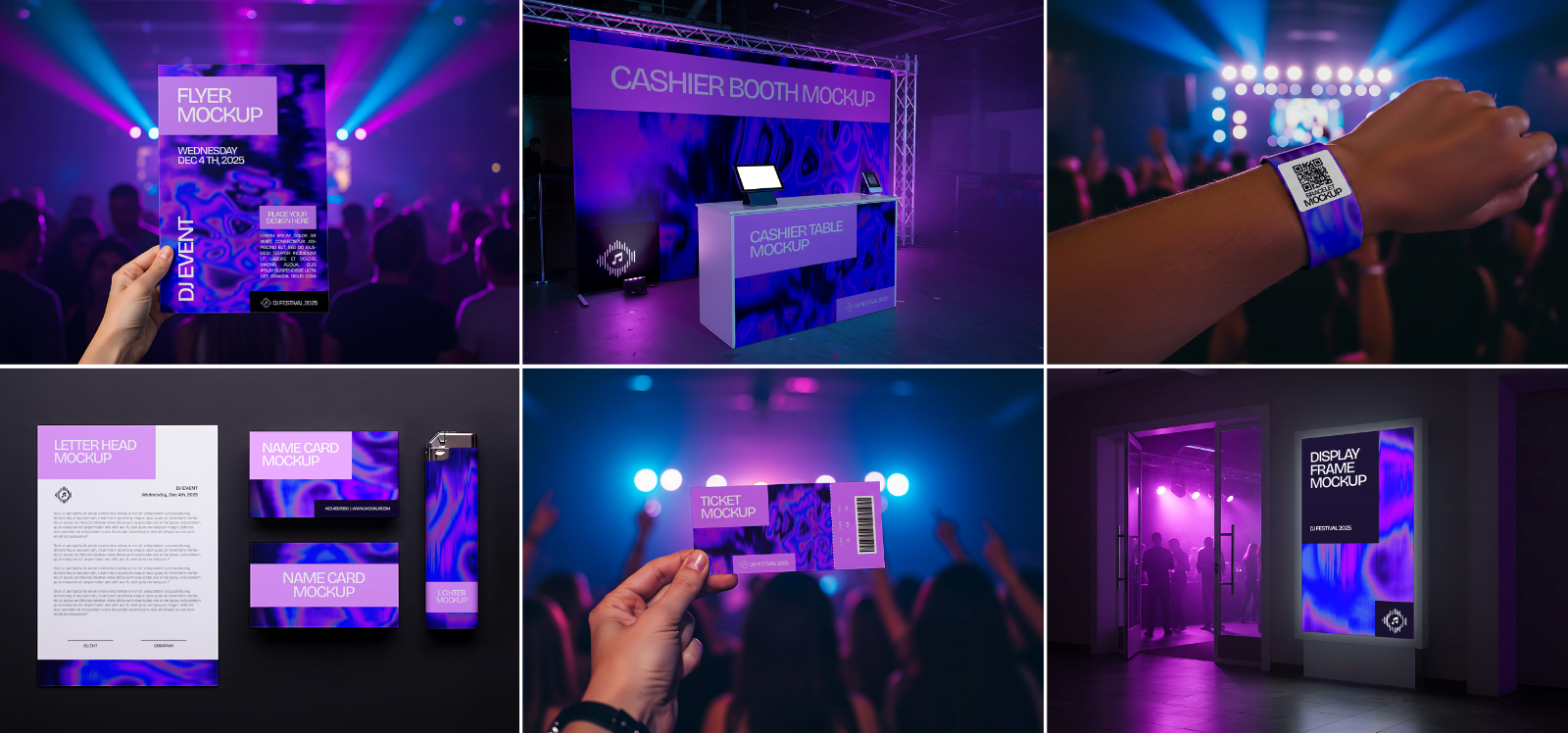 Premium DJ Event Mockup Bundle Festival Branding