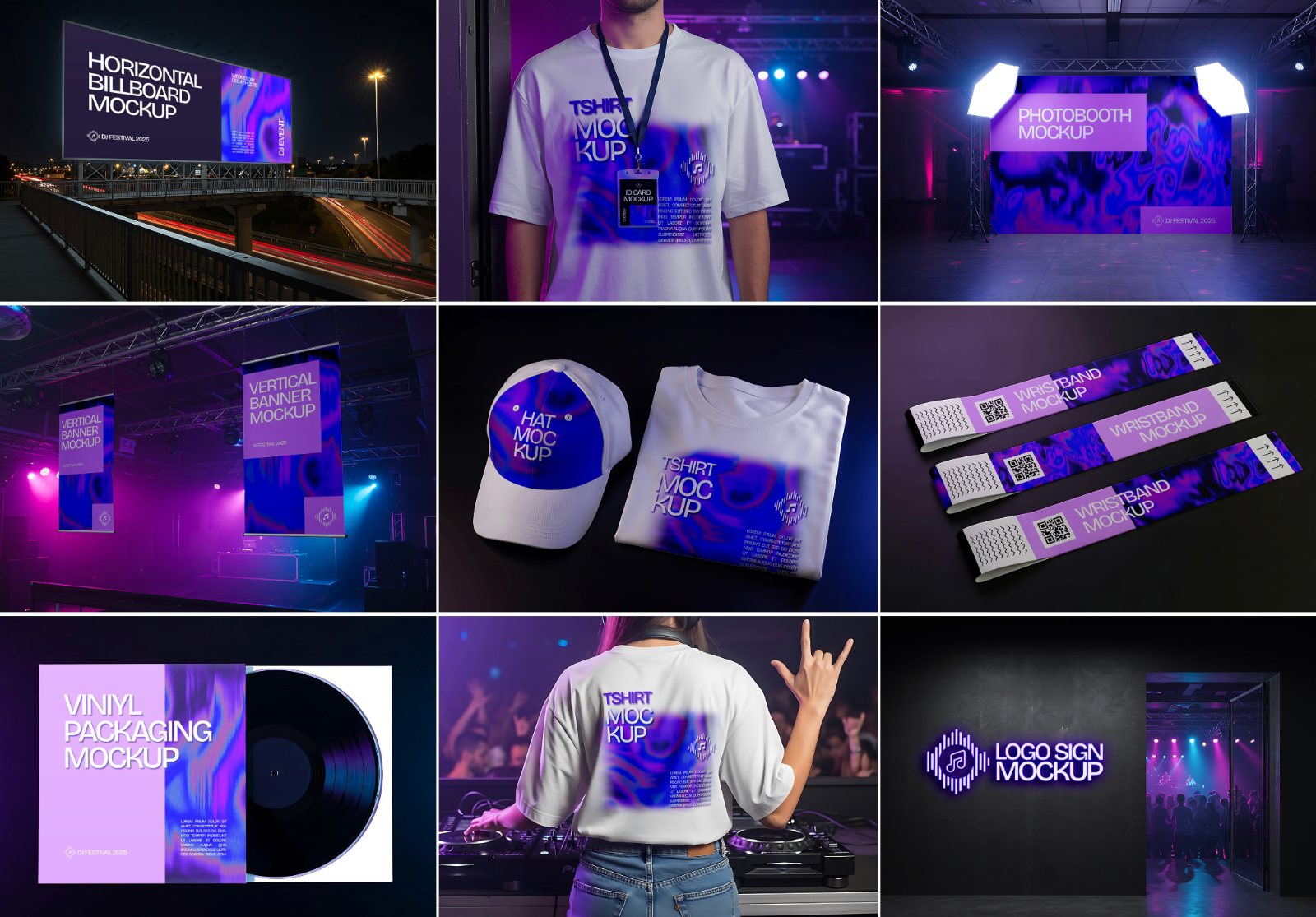 Premium DJ Event Mockup Bundle Festival Branding