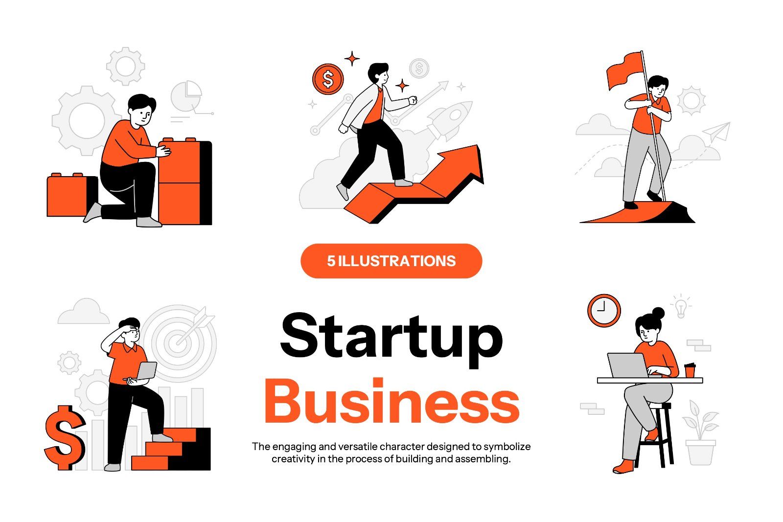 Dablo - Start Up Business Illustration Pack