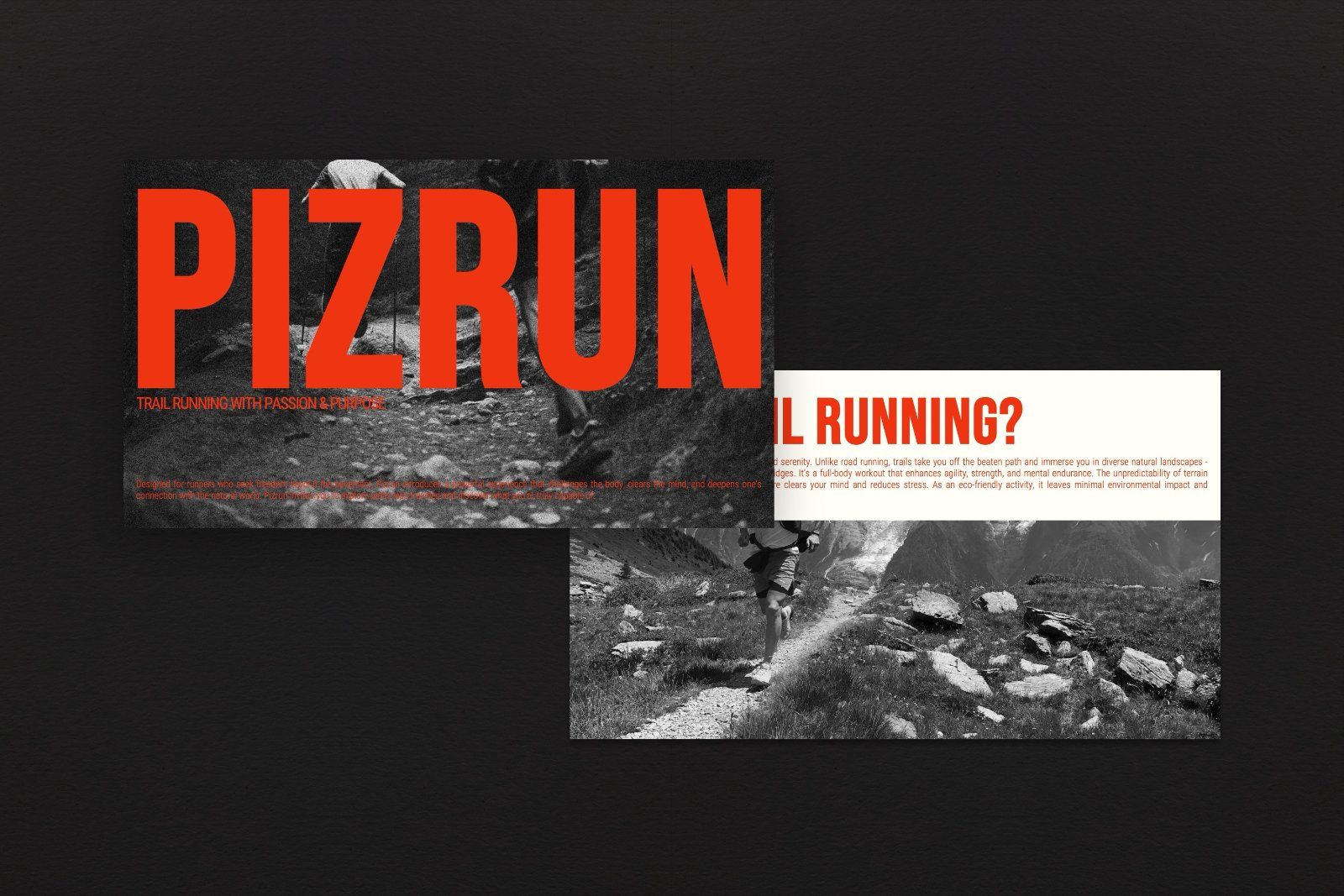 Pizrun – Trail Run Bold Typography Presentation