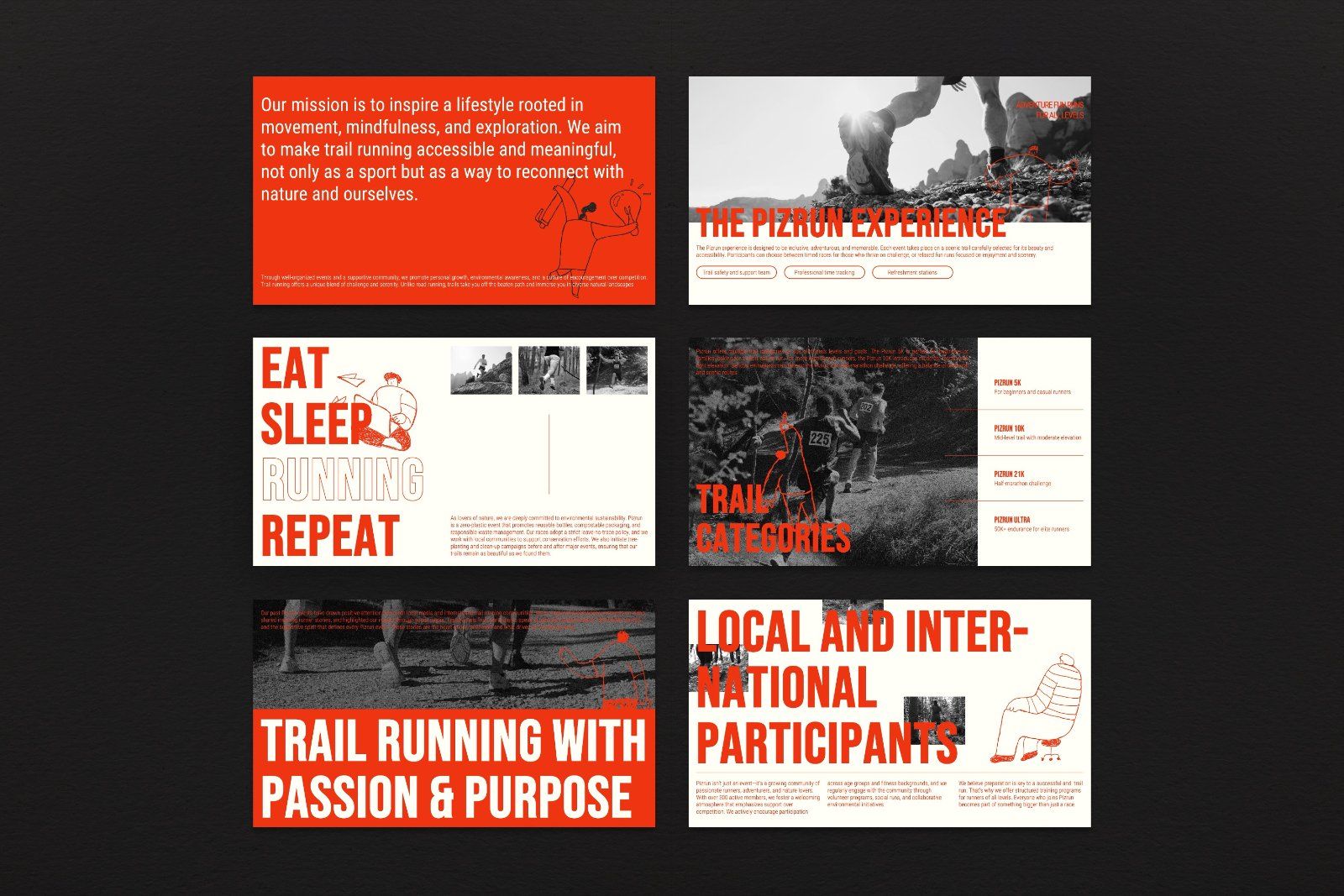 Pizrun – Trail Run Bold Typography Presentation