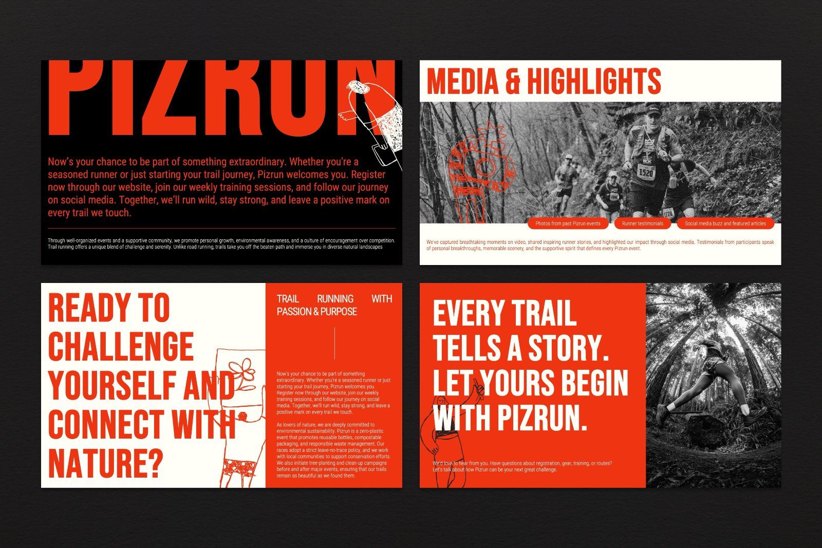 Pizrun – Trail Run Bold Typography Presentation