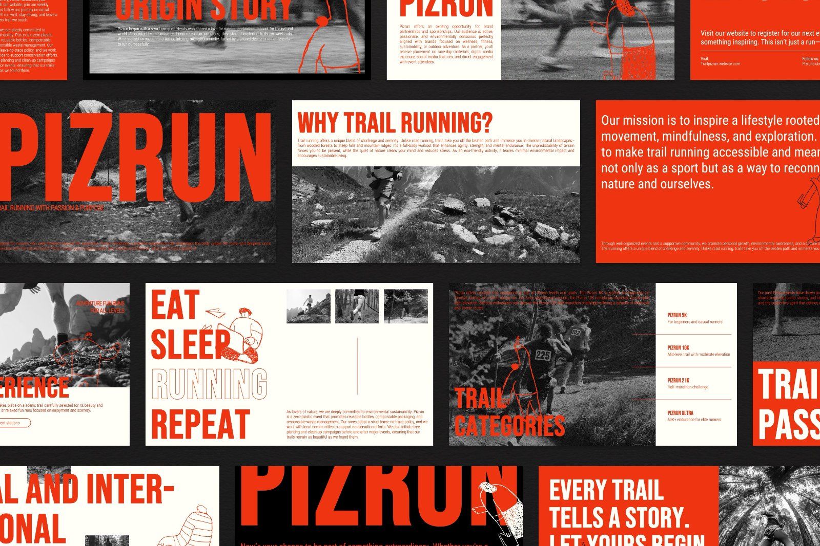 Pizrun – Trail Run Bold Typography Presentation