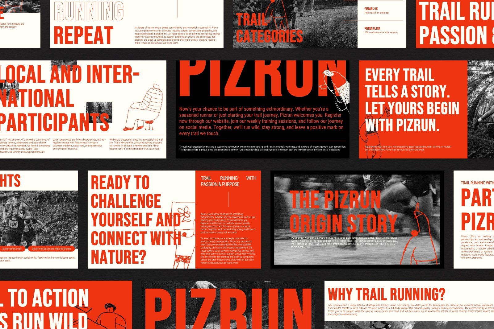 Pizrun – Trail Run Bold Typography Presentation