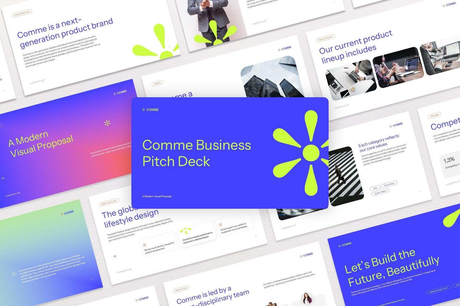 Comme – Modern Business Pitch Deck Presentation
