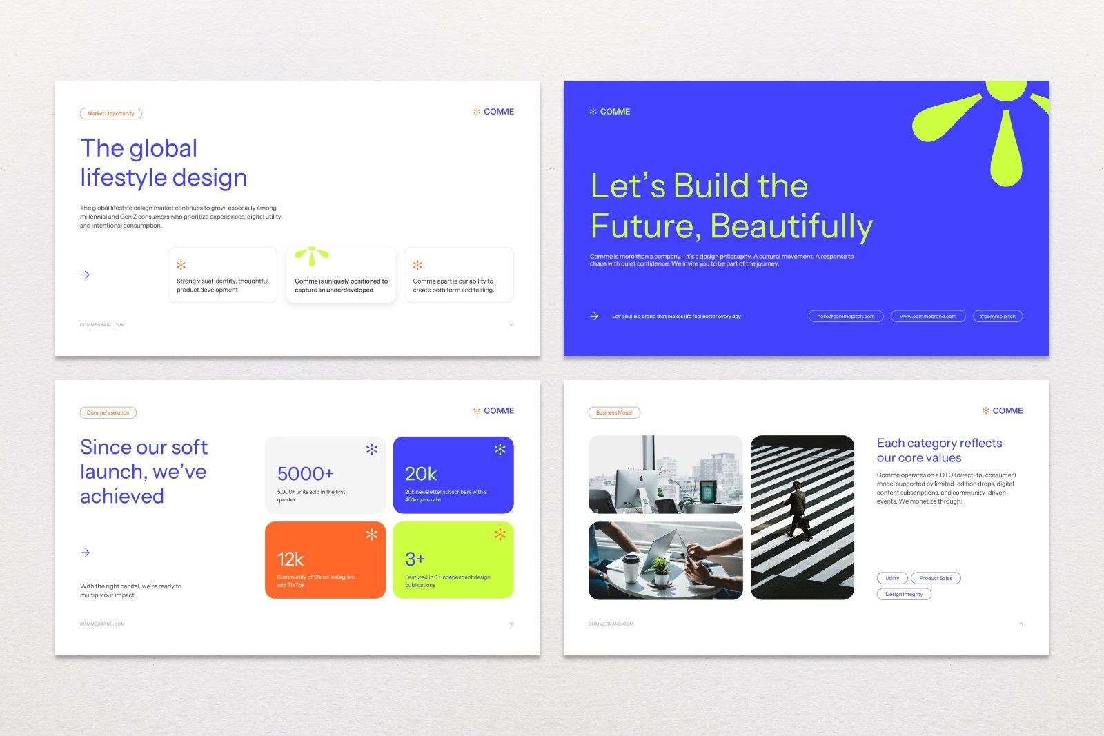 Comme – Modern Business Pitch Deck Presentation