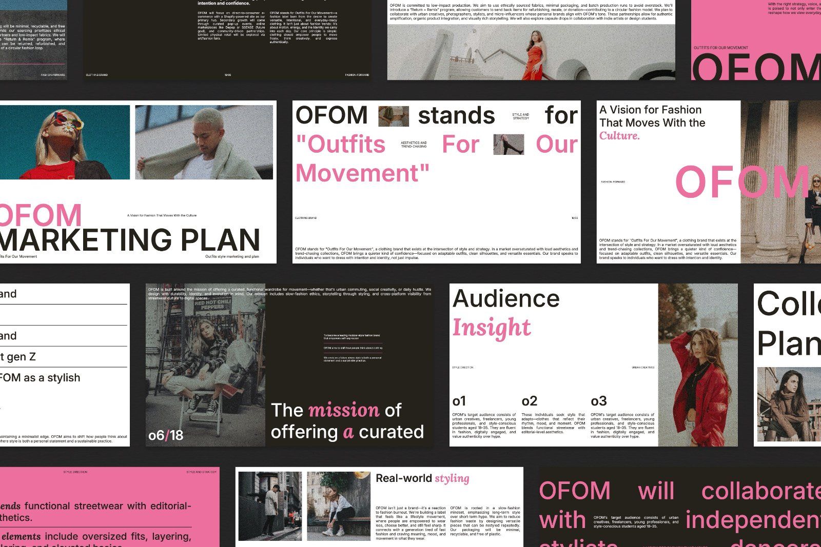 Ofom - Marketing Plan Presentation Template