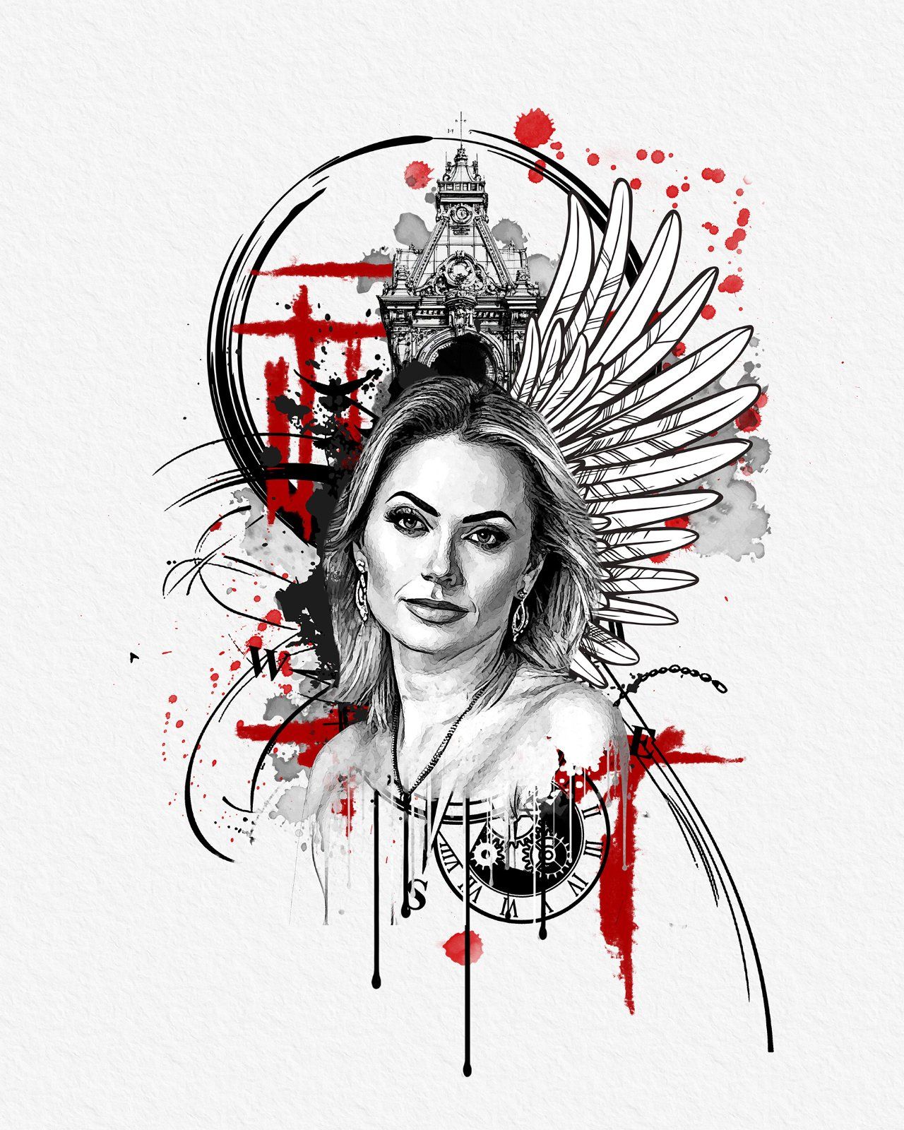 Artistic Watercolor Tattoo Art