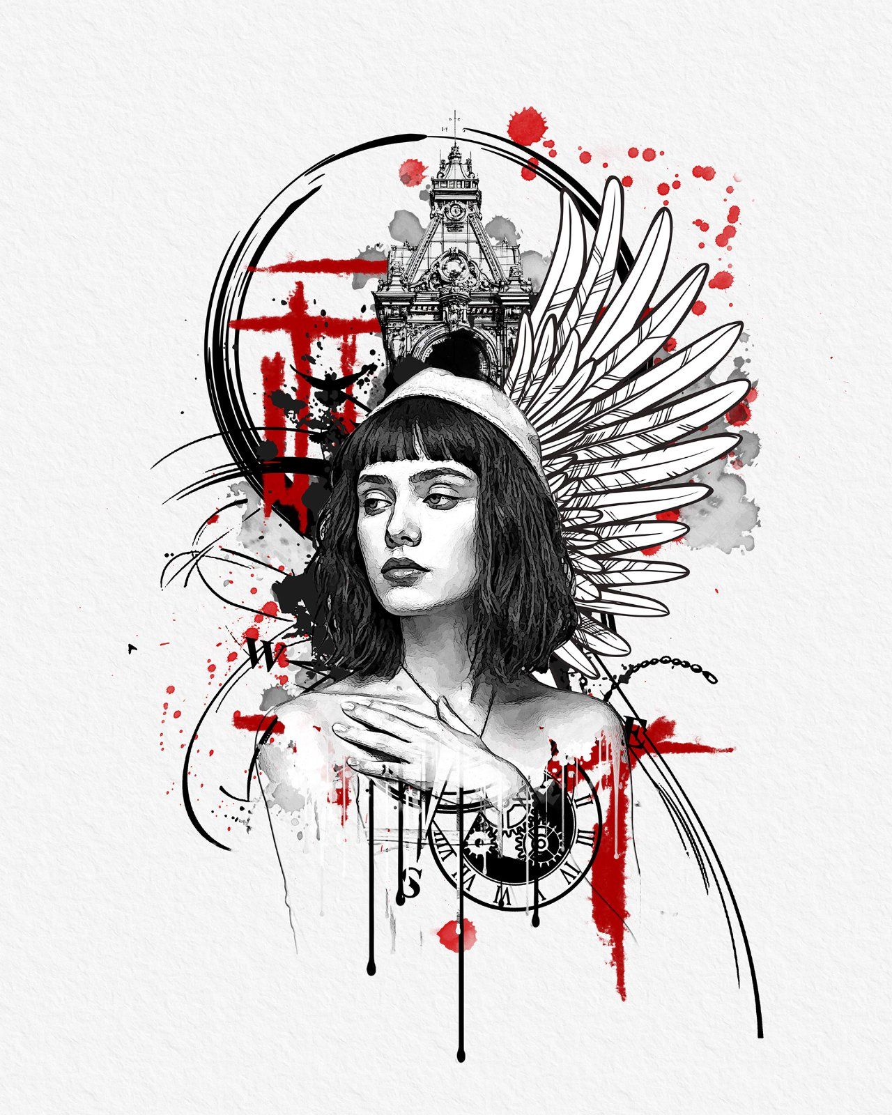 Artistic Watercolor Tattoo Art