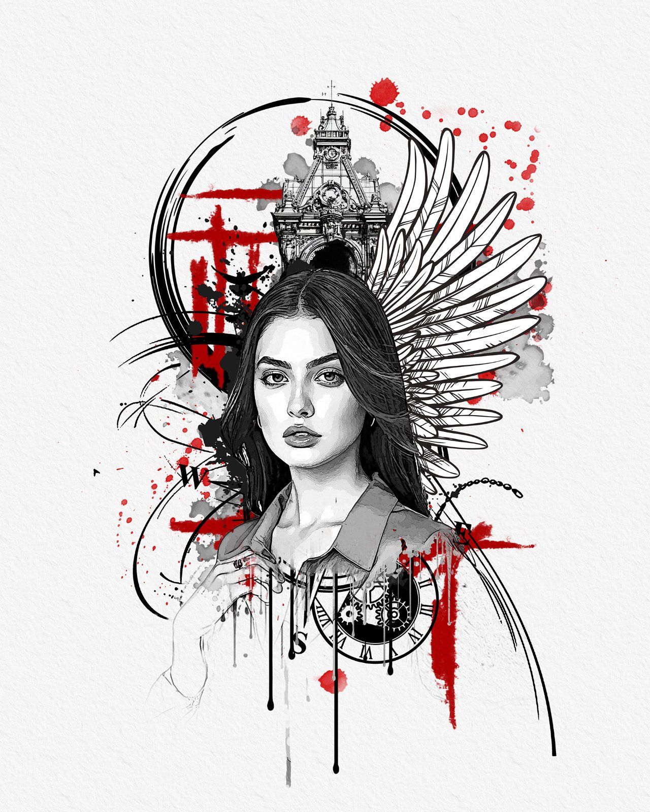 Artistic Watercolor Tattoo Art