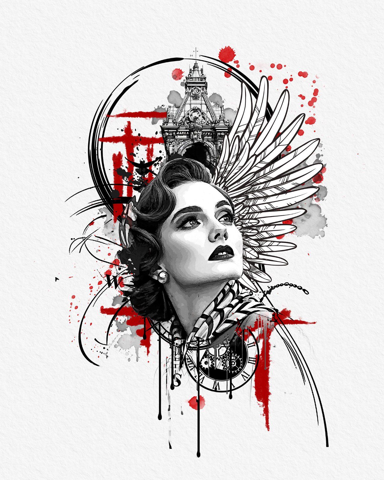 Artistic Watercolor Tattoo Art